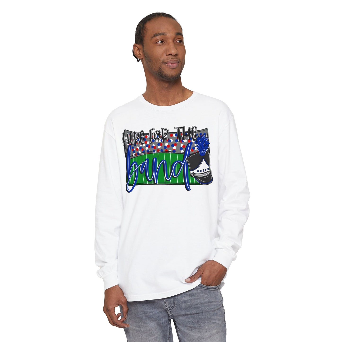Here For The BandLong Sleeve Tee (Comfort Colors)