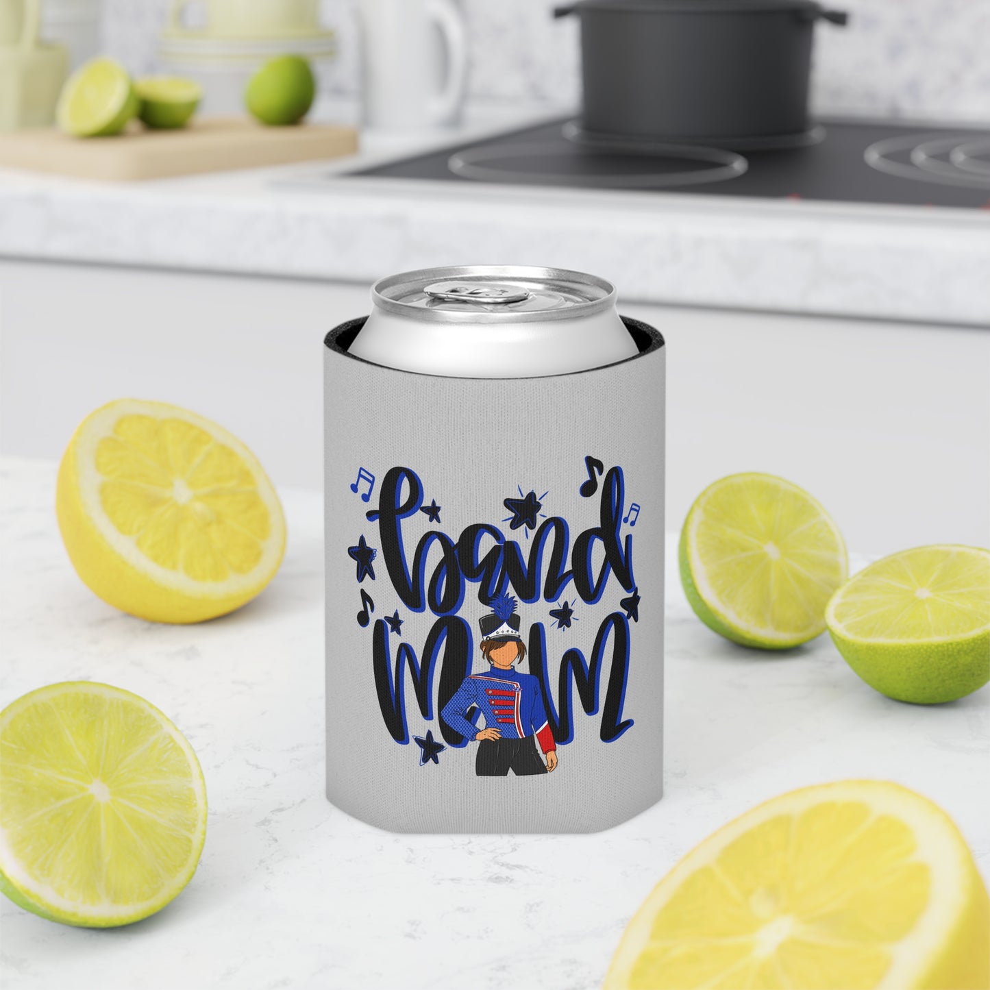 Band Mom Blue Girl Can Cooler