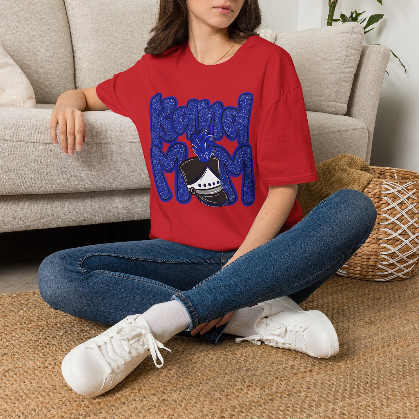 Band Mom Hat Short Sleeve Tee (Gildan)