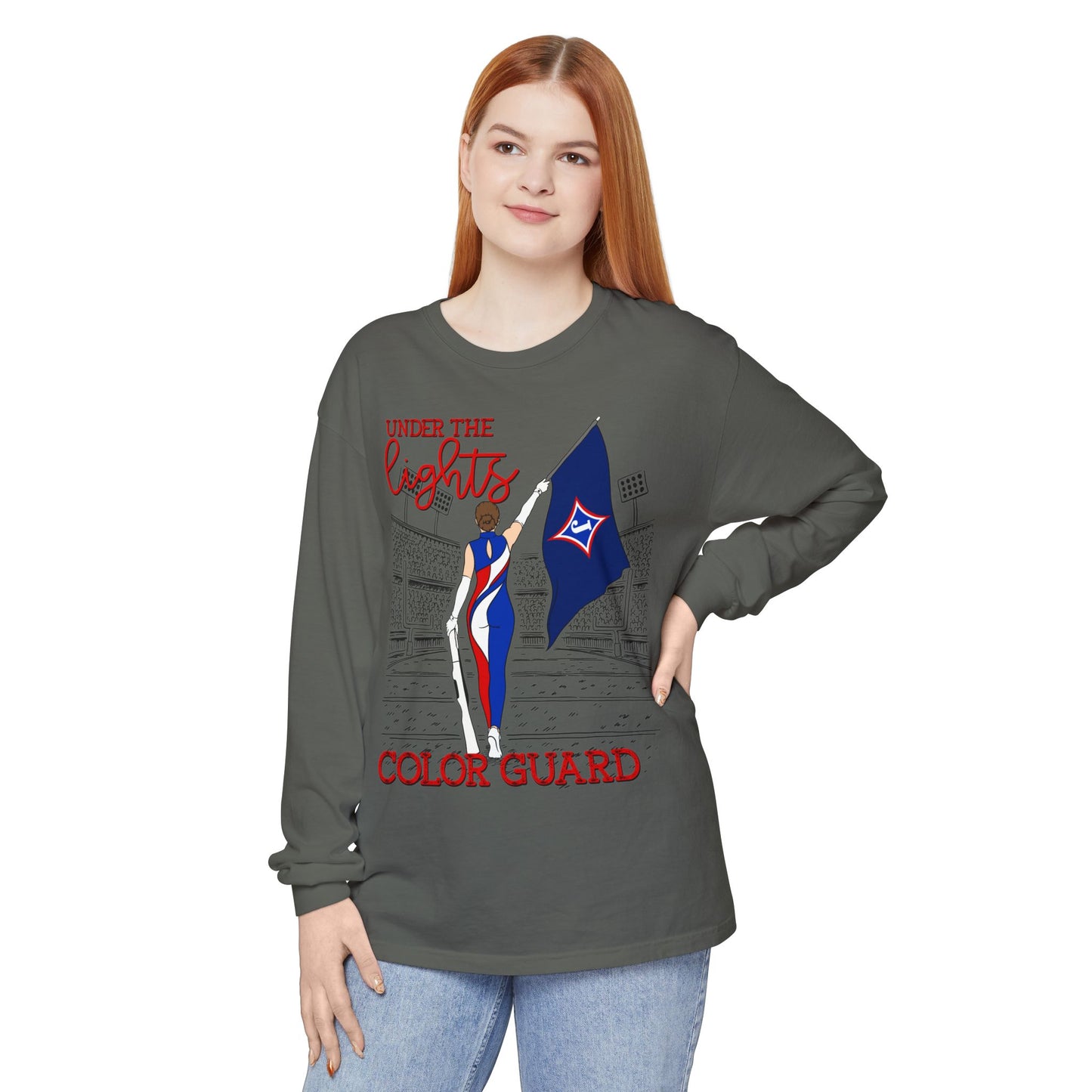 Under The Lights Color Guard Long Sleeve Tee (Comfort Colors)