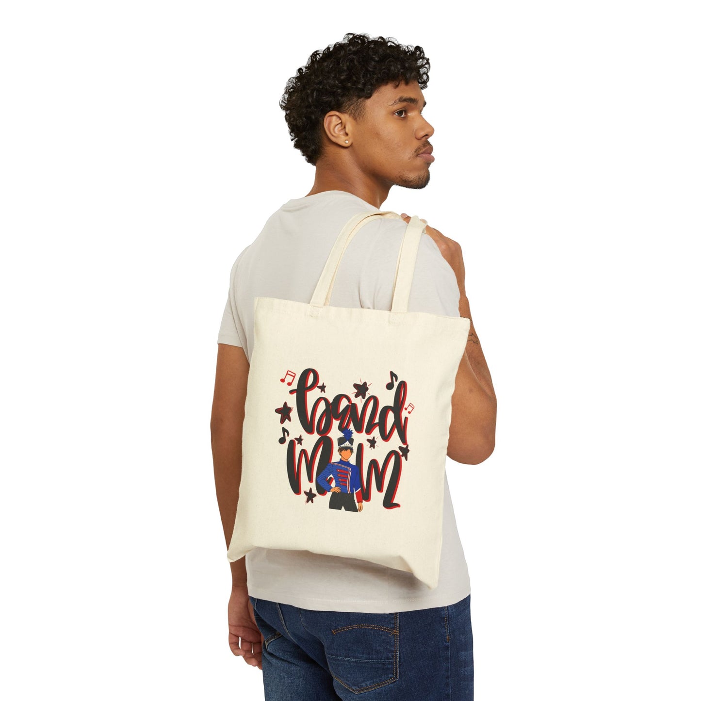 Band Mom Red Boy Tote Bag