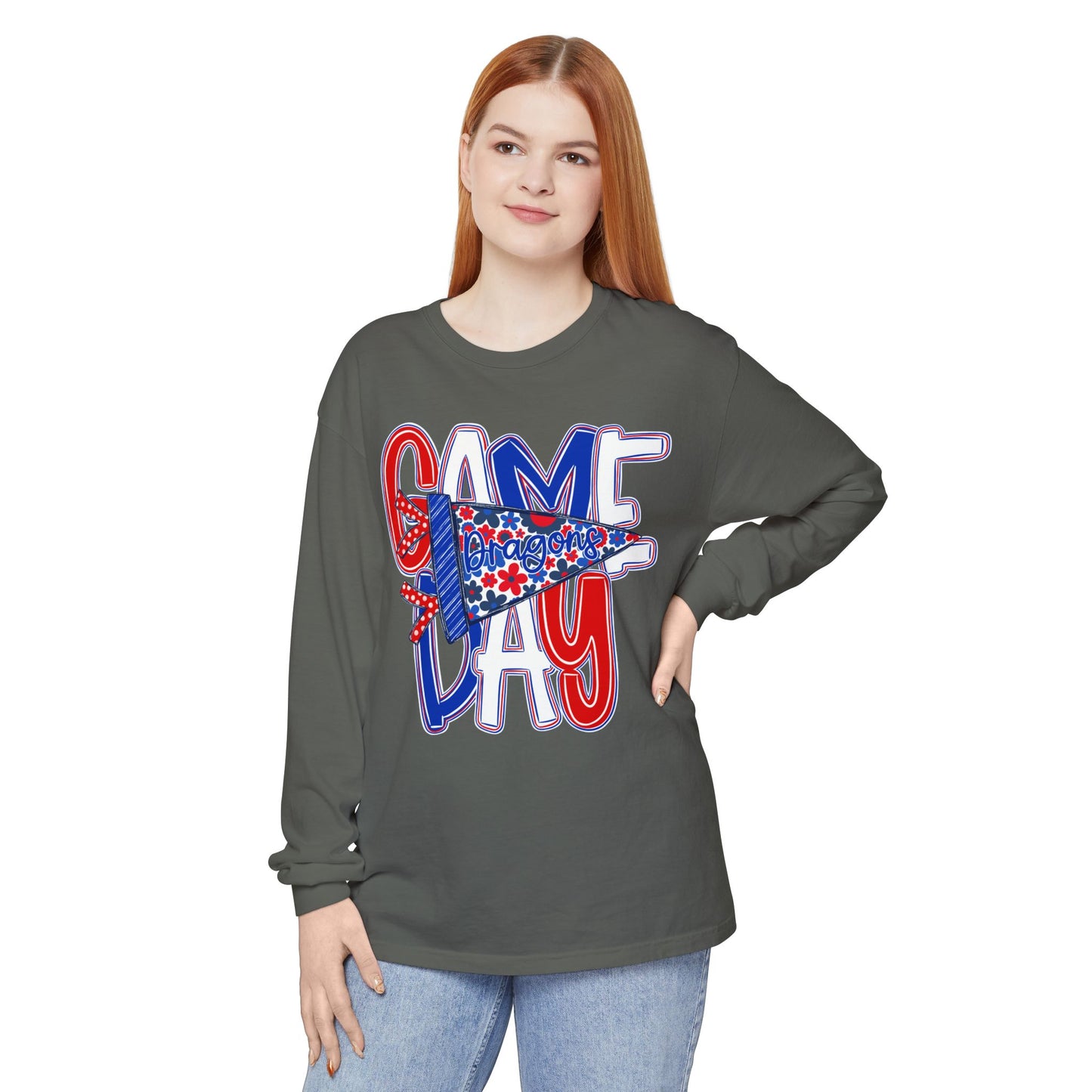 Game Day Dragons Long Sleeve Tee (Comfort Colors)