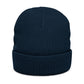 Jefferson J Diamond Embroidered Ribbed Beanie