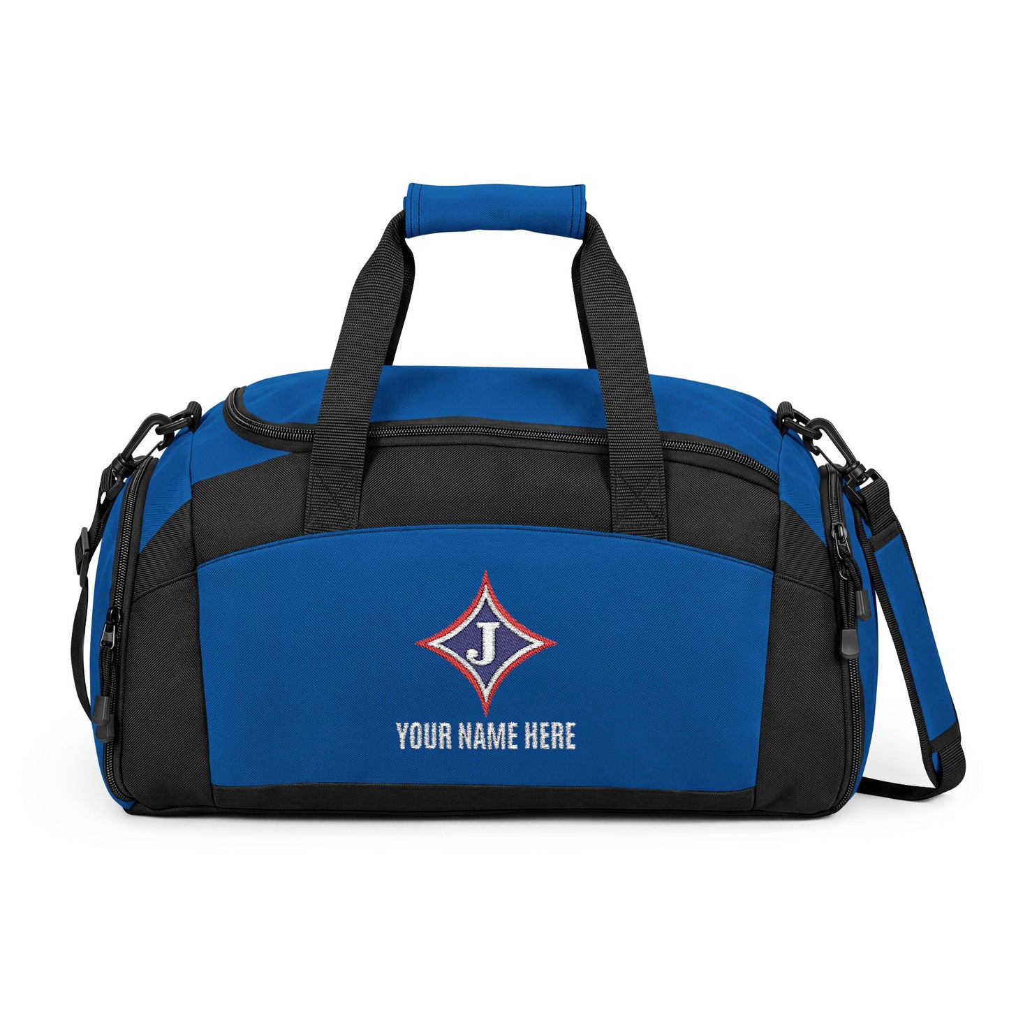 Jefferson J Diamond Embroidered Athletic Gym Bag (Custom)
