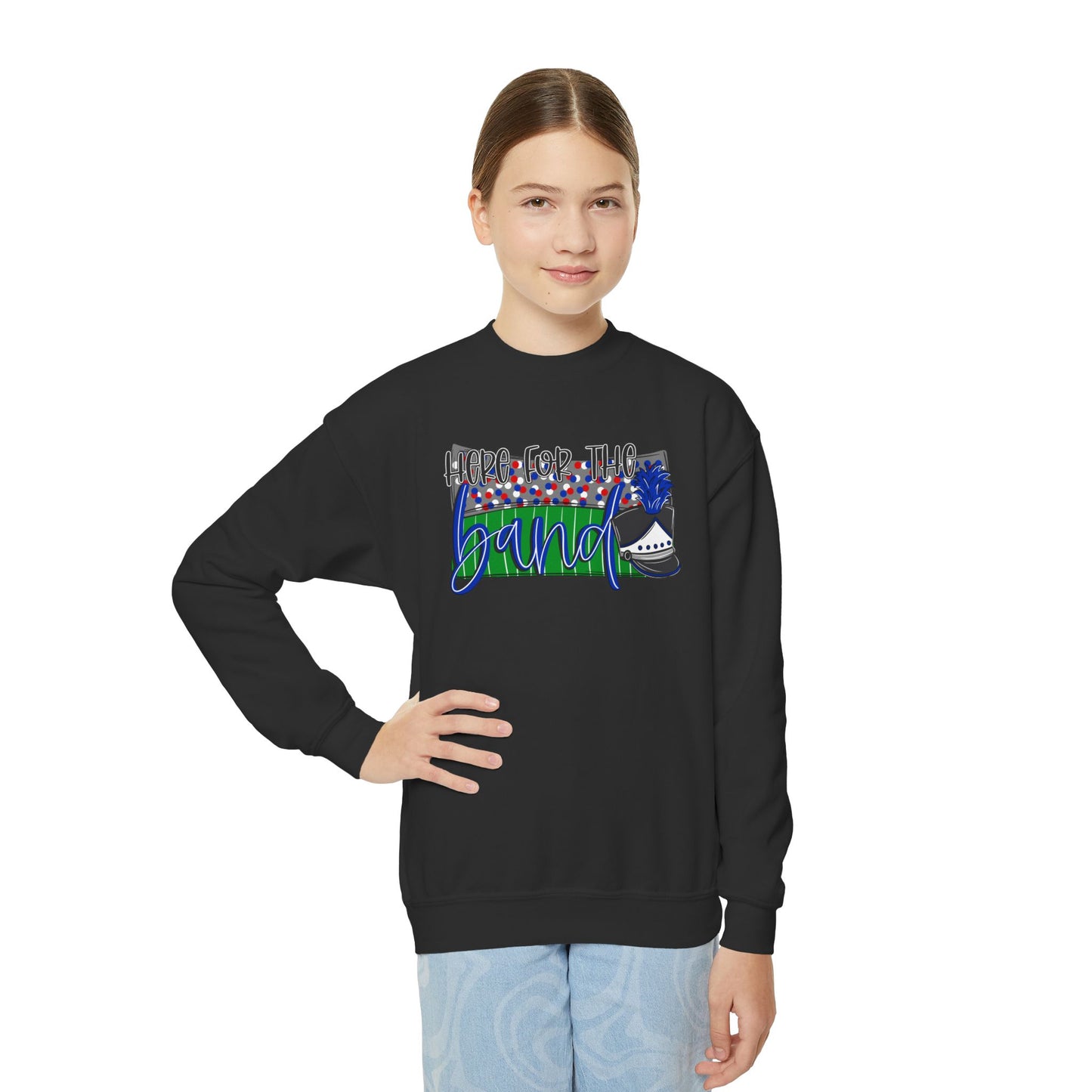 Here For The Band Youth Crewneck Sweatshirt