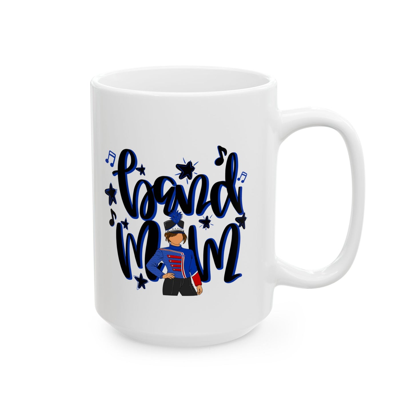 Band Mom Blue Girl Ceramic Mug — 11oz & 15oz Coffee Cup