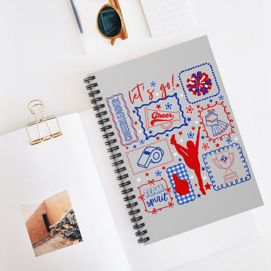 Cheer Icon Grid Spiral Notebook Ruled Journal