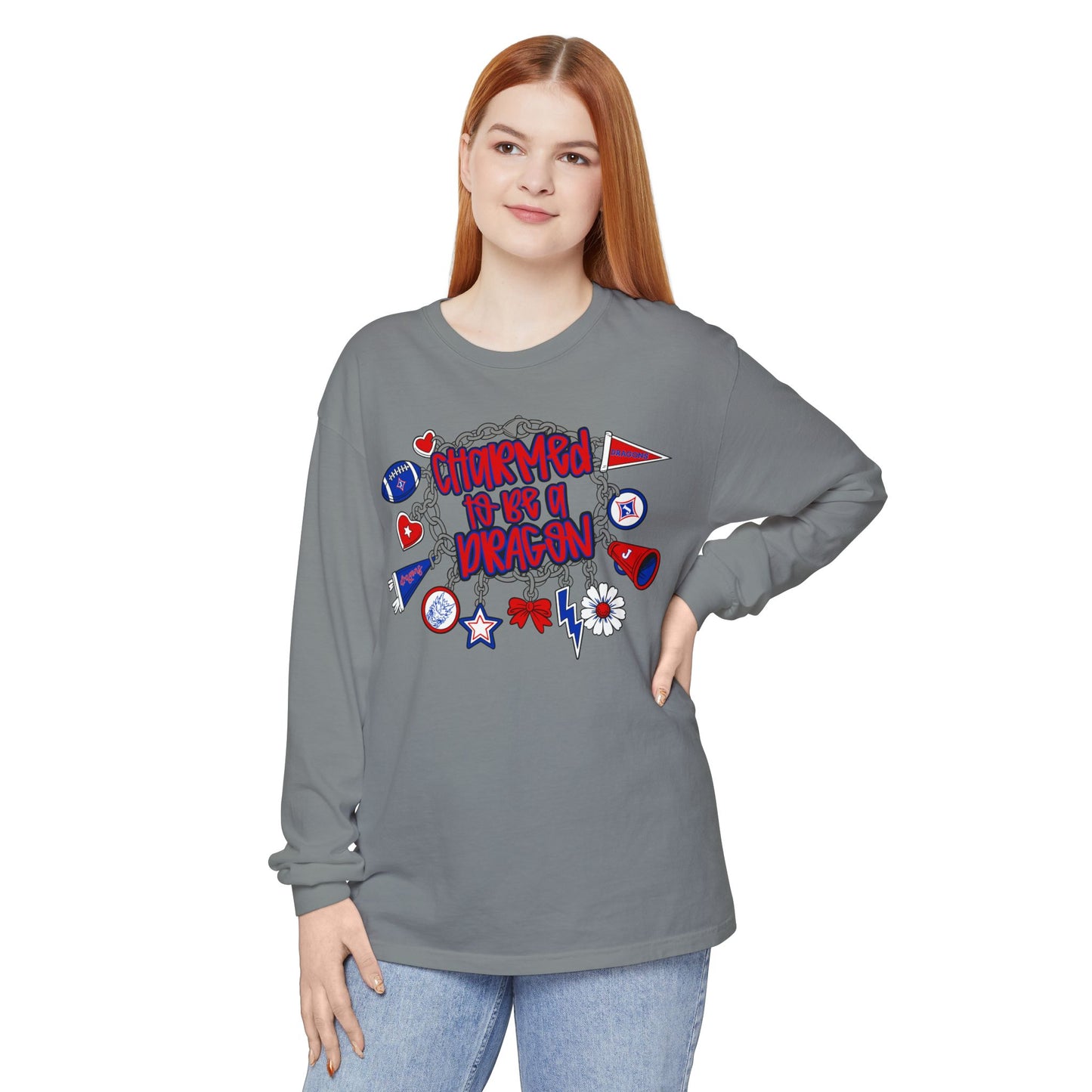 Charmed To Be A Dragon Long Sleeve Tee (Comfort Colors)