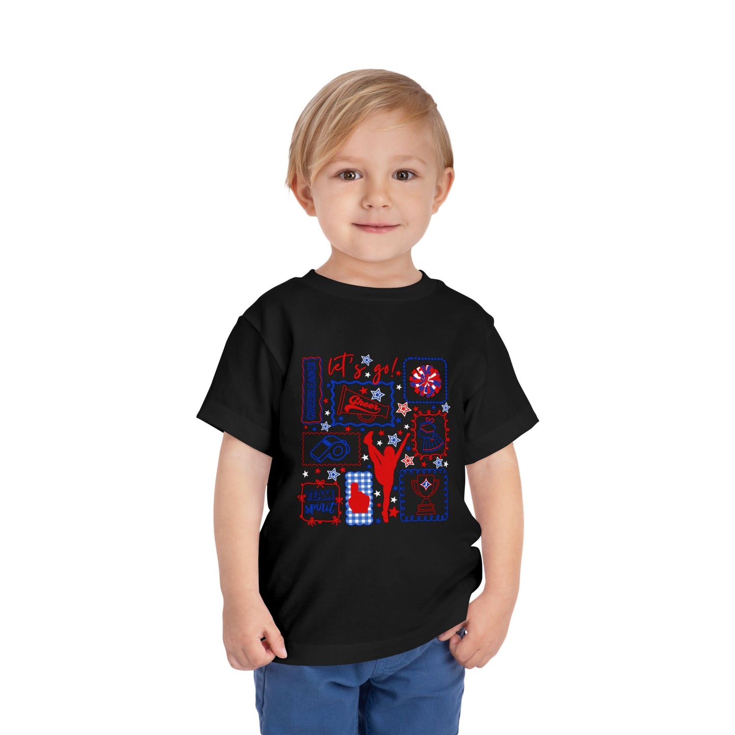 Cheer Icon Grid Toddler Short Sleeve Tee
