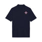 Embroidered Jefferson Diamond Shirt — Classic White Performance Golf Polo