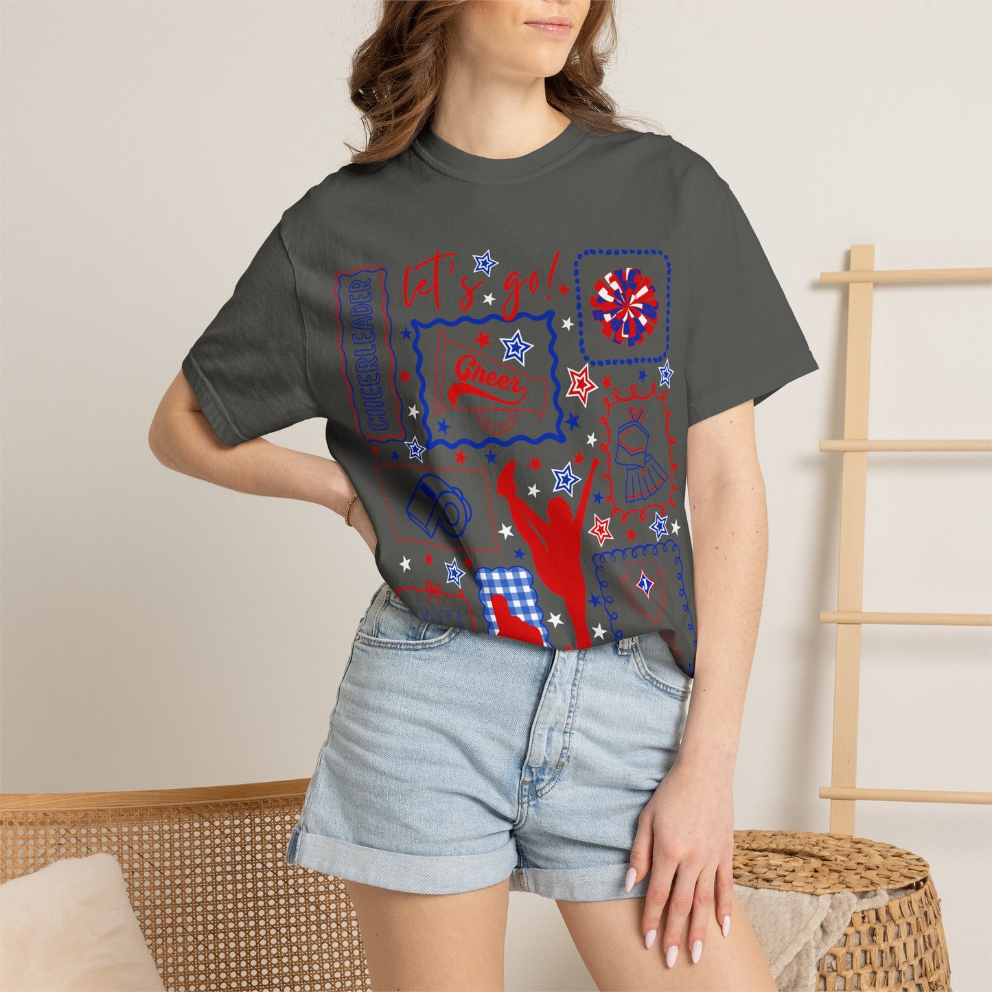 Cheer Icon Grid Short Sleeve Tee (Comfort Colors)