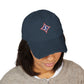 Jefferson J Diamond Distressed Embroidered Dad Hat
