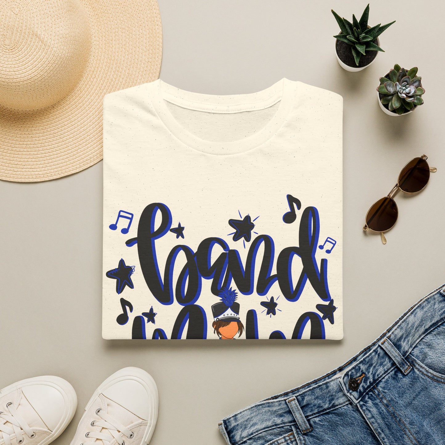 Band Mom Blue Girl Short Sleeve Tee (Gildan)