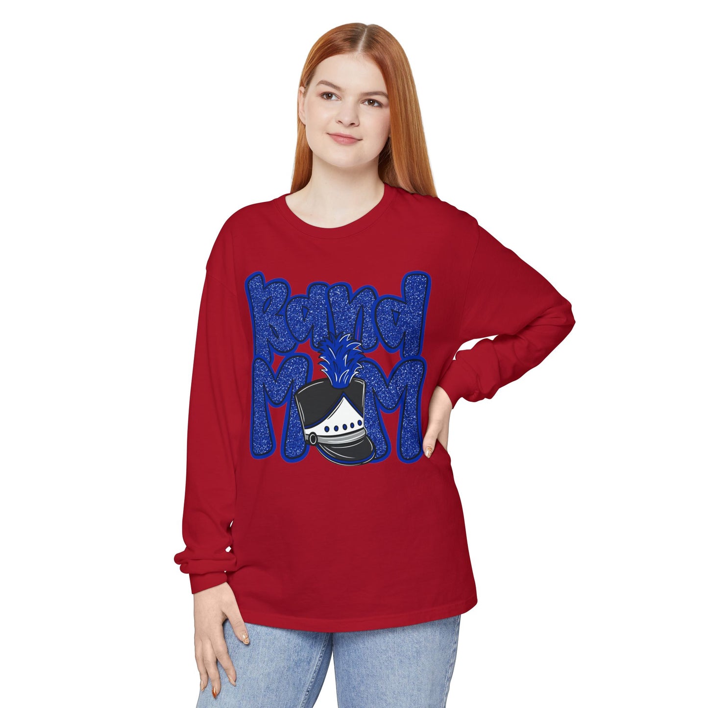 Band Mom Hat Long Sleeve Tee (Comfort Colors)