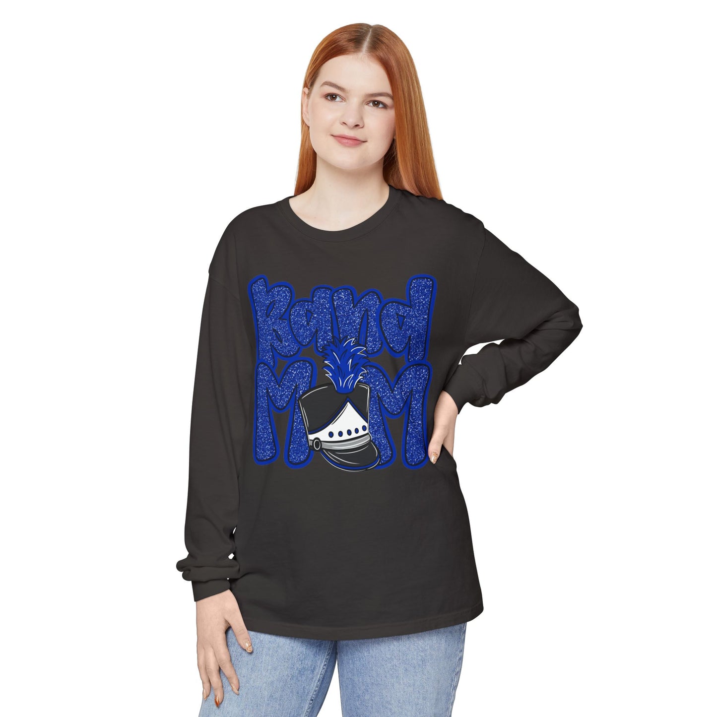Band Mom Hat Long Sleeve Tee (Comfort Colors)