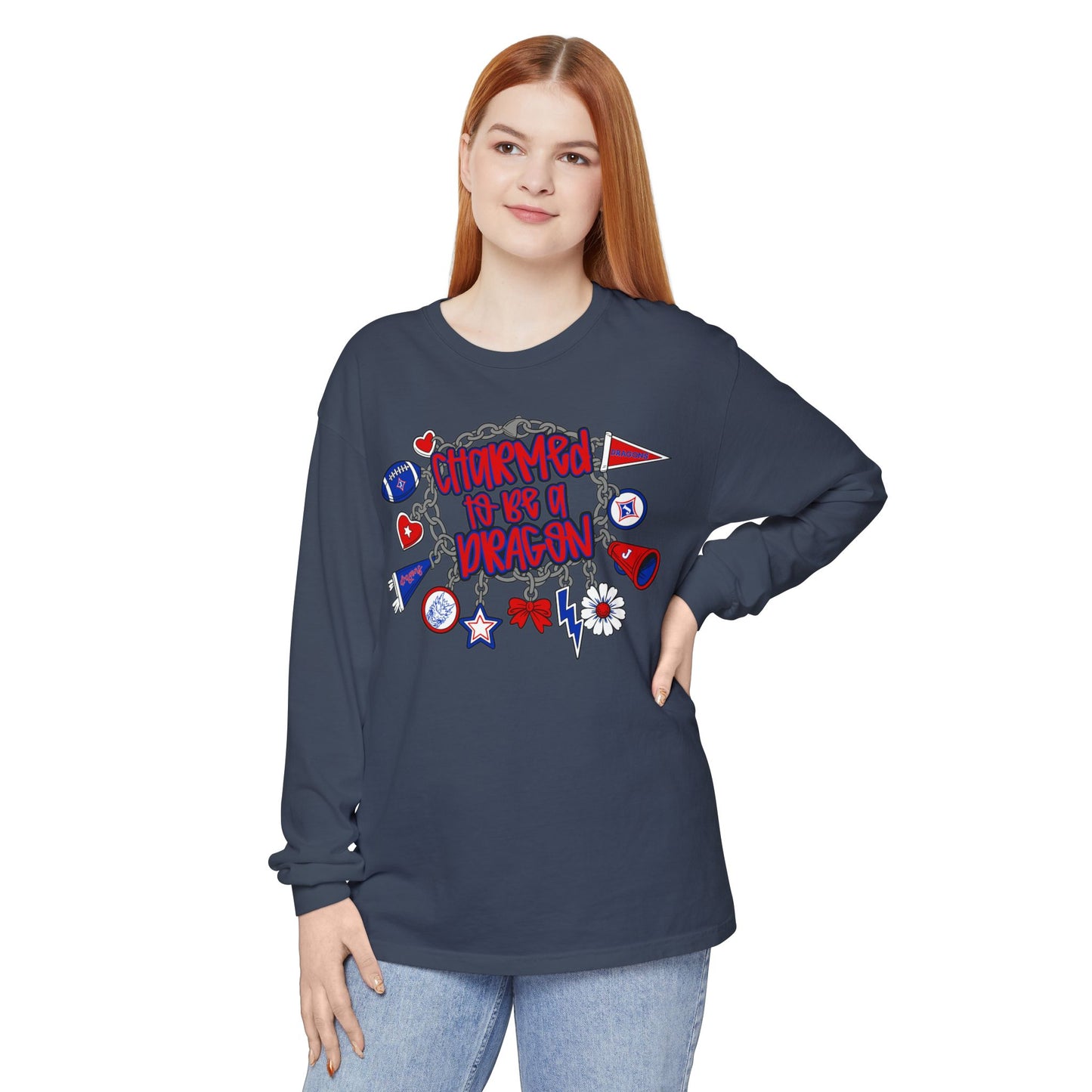 Charmed To Be A Dragon Long Sleeve Tee (Comfort Colors)