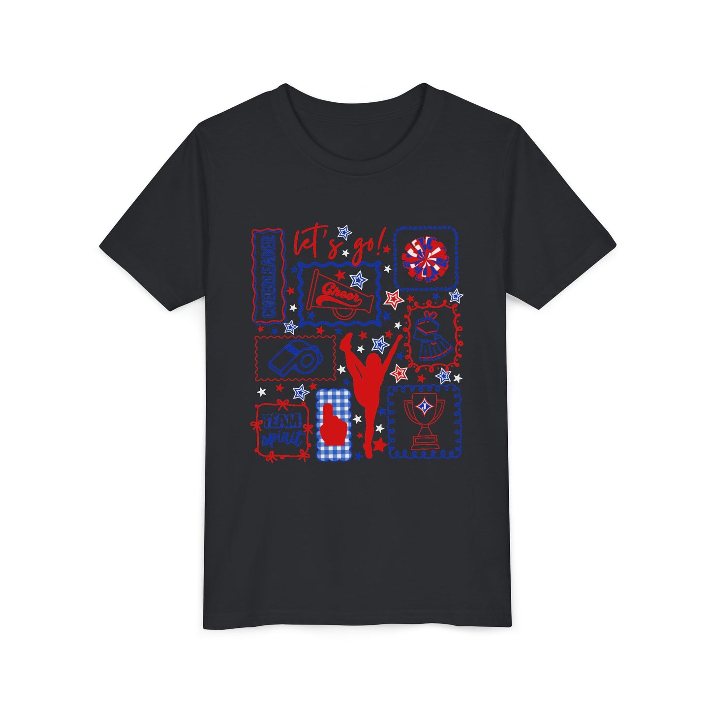 Cheer Icon Grid Youth Short Sleeve Tee
