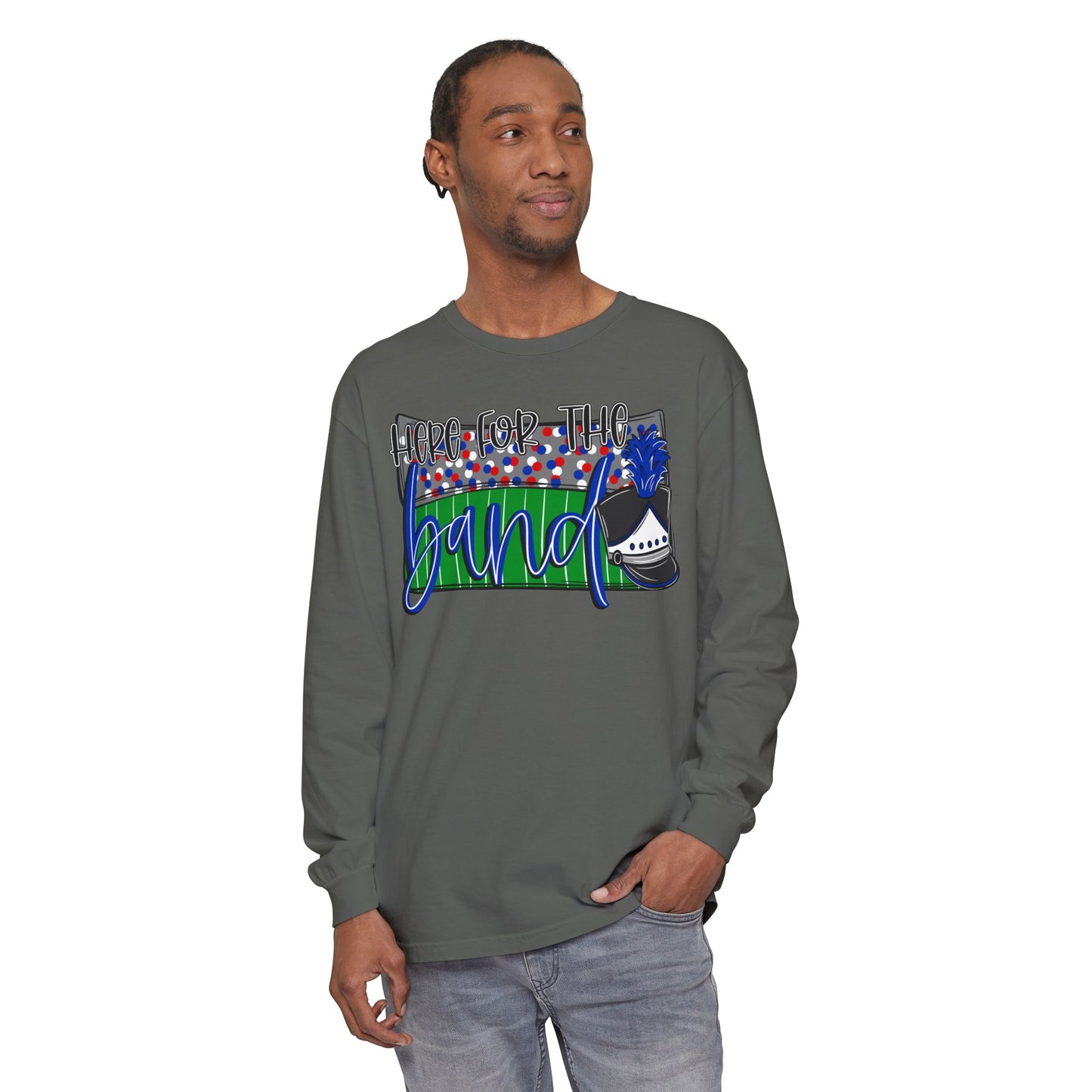 Here For The BandLong Sleeve Tee (Comfort Colors)