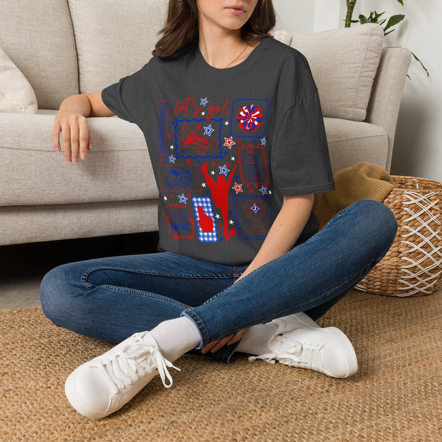 Cheer Icon Grid Short Sleeve Tee (Gildan)