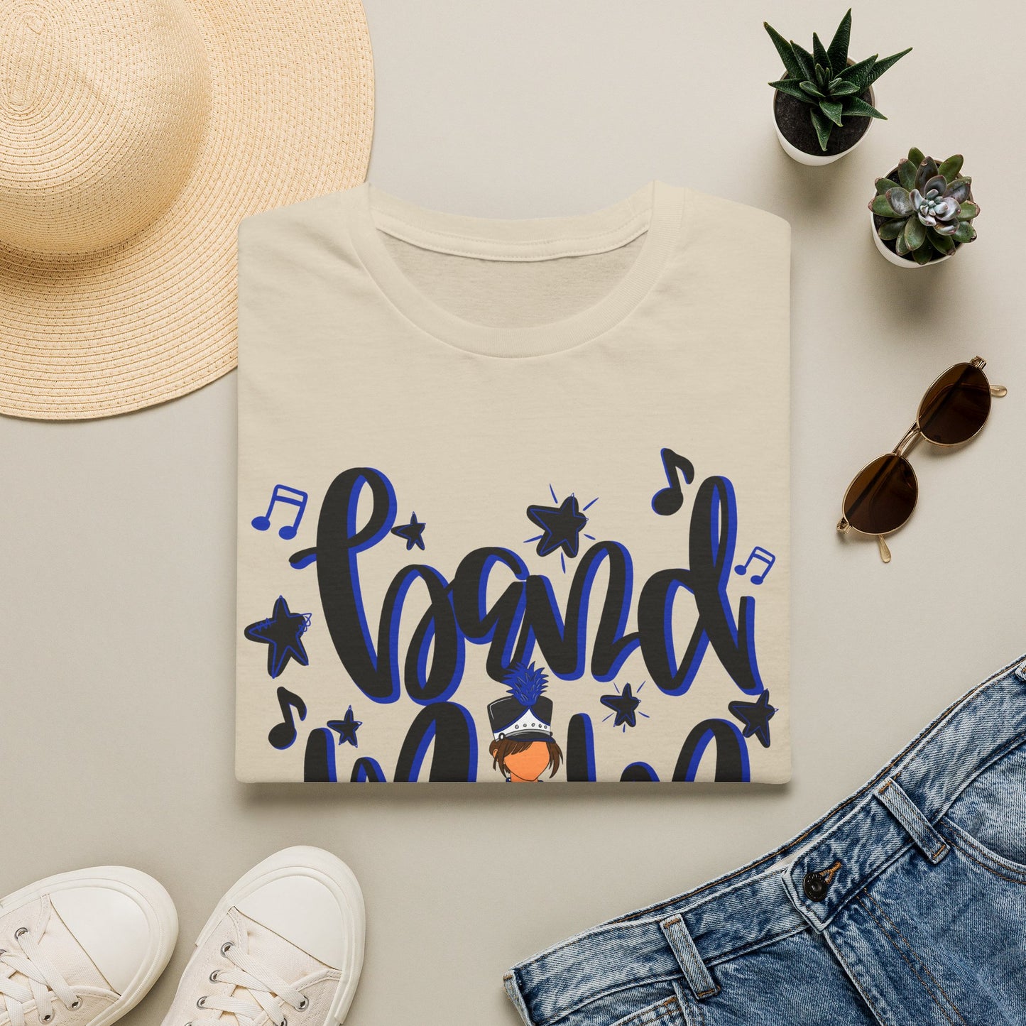 Band Mom Blue Girl Short Sleeve Tee (Gildan)