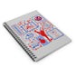 Cheer Icon Grid Spiral Notebook Ruled Journal