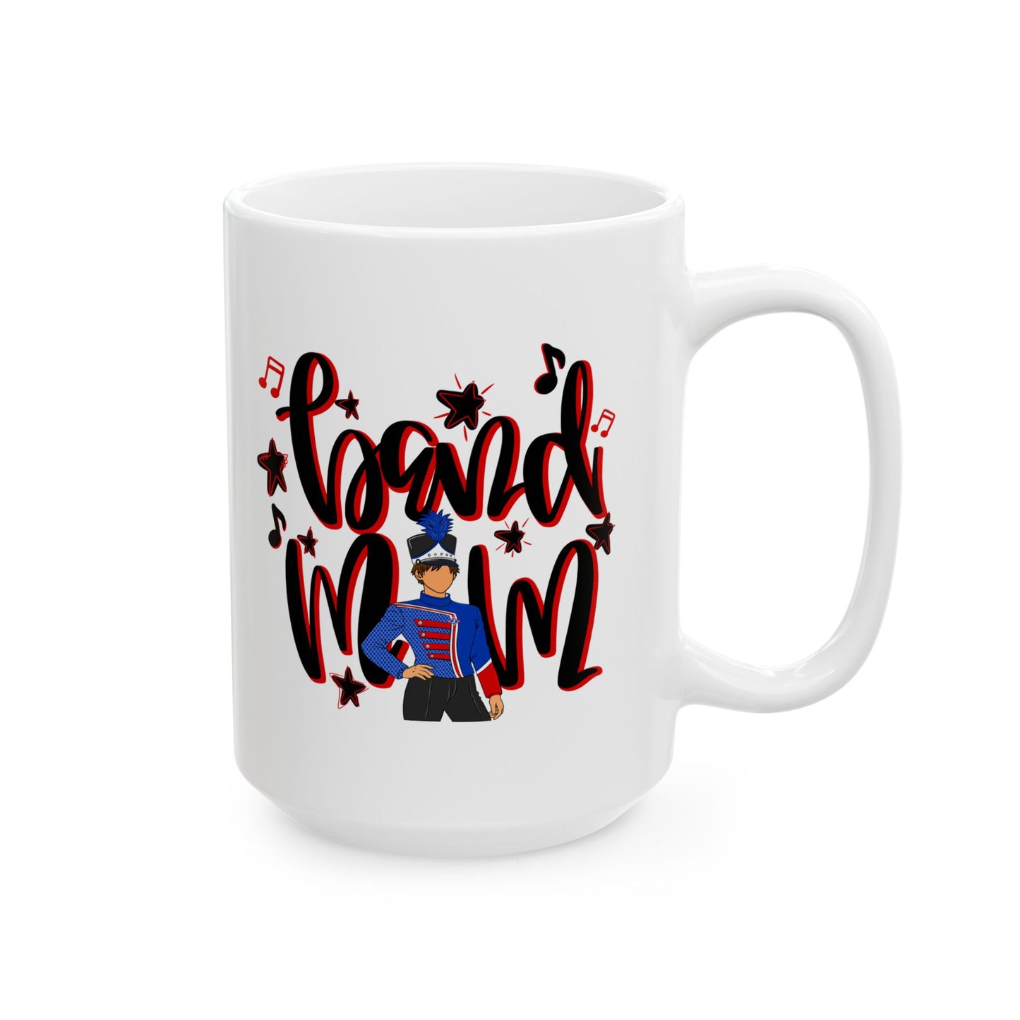 Band Mom Red Boy Ceramic Mug — 11oz & 15oz Coffee Cup