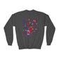 Cheer Icon Grid Youth Crewneck Sweatshirt