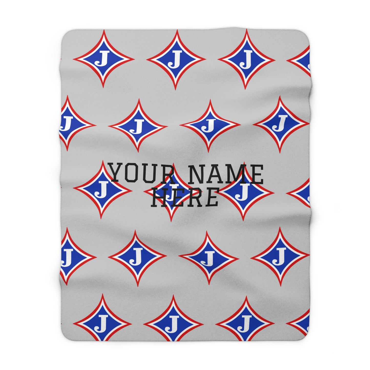 Jefferson J Diamond Sherpa Fleece Blanket
