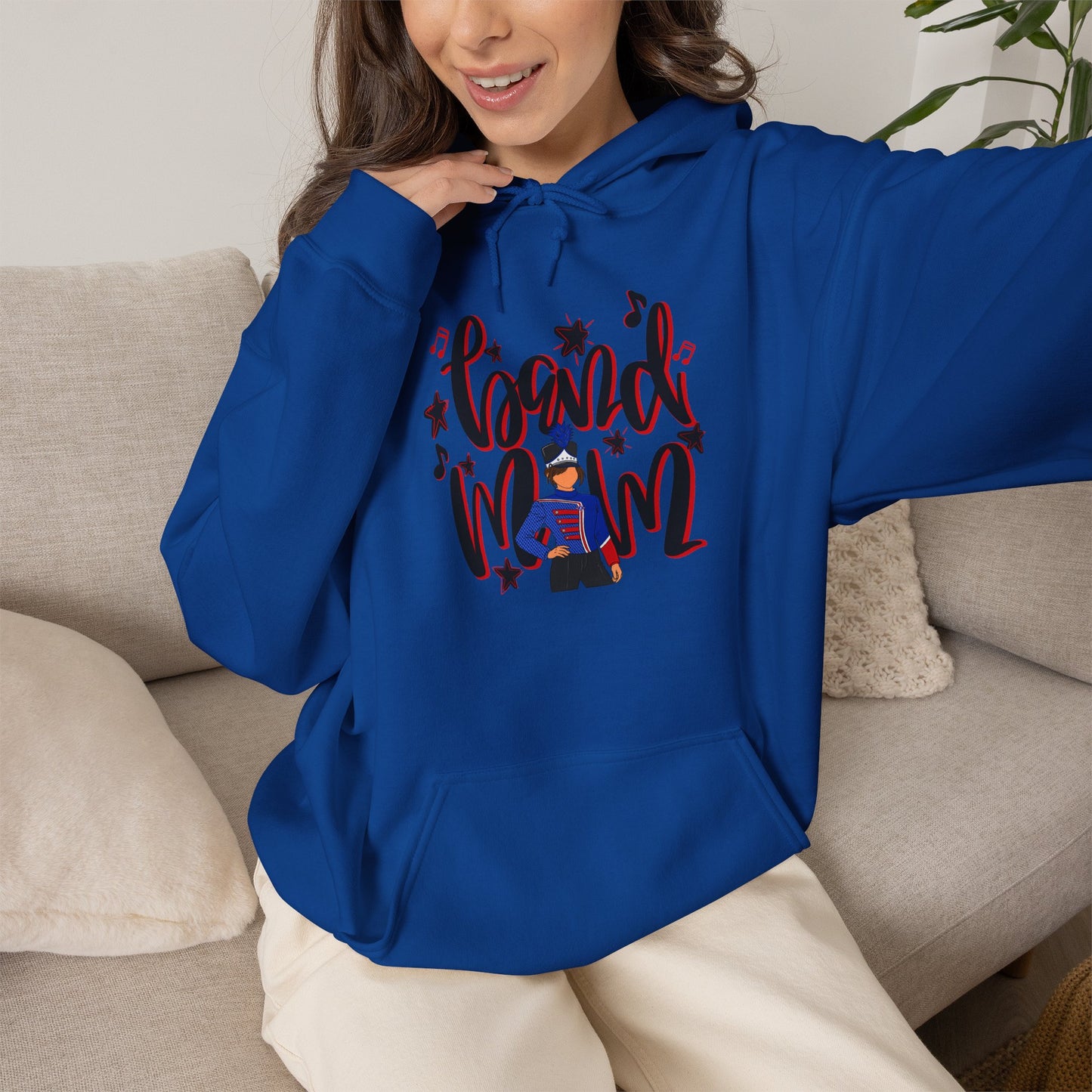 Band Mom Red Girl Unisex Hoodie (Gildan)