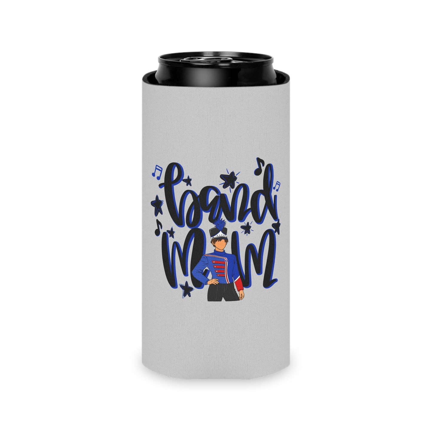 Band Mom Blue Boy Can Cooler