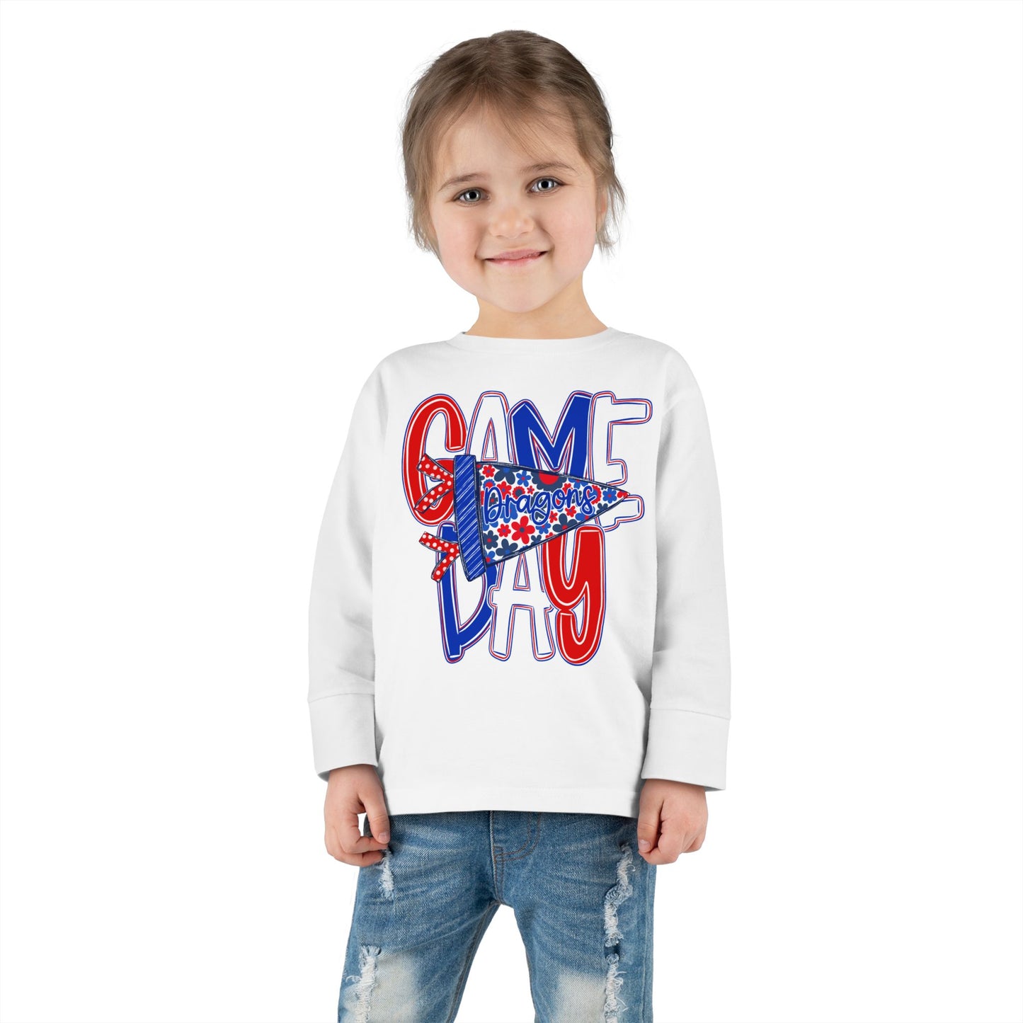 Game Day Dragons Toddler Long Sleeve Tee