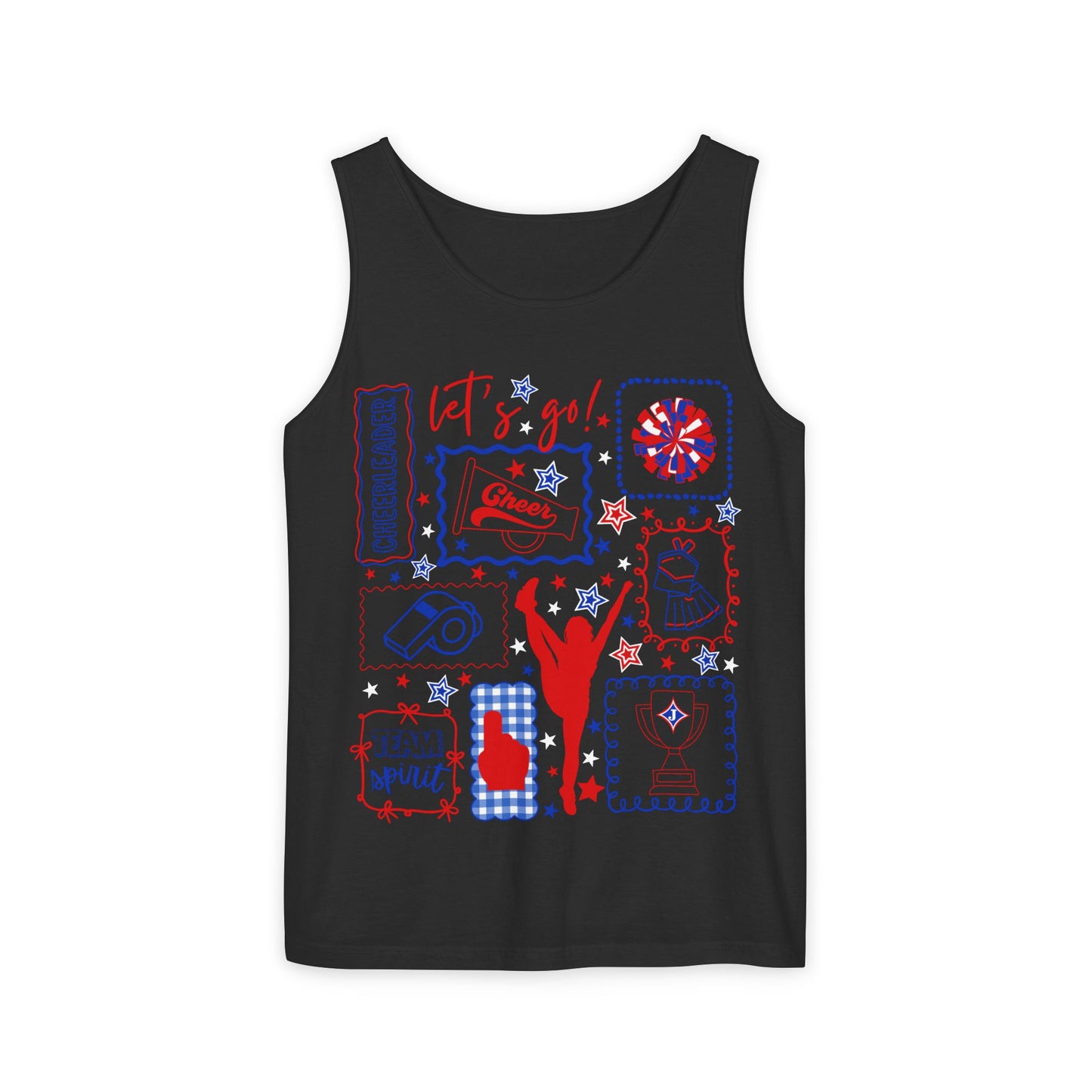 Cheer Icon Grid UnisexTank Top (Comfort Colors)