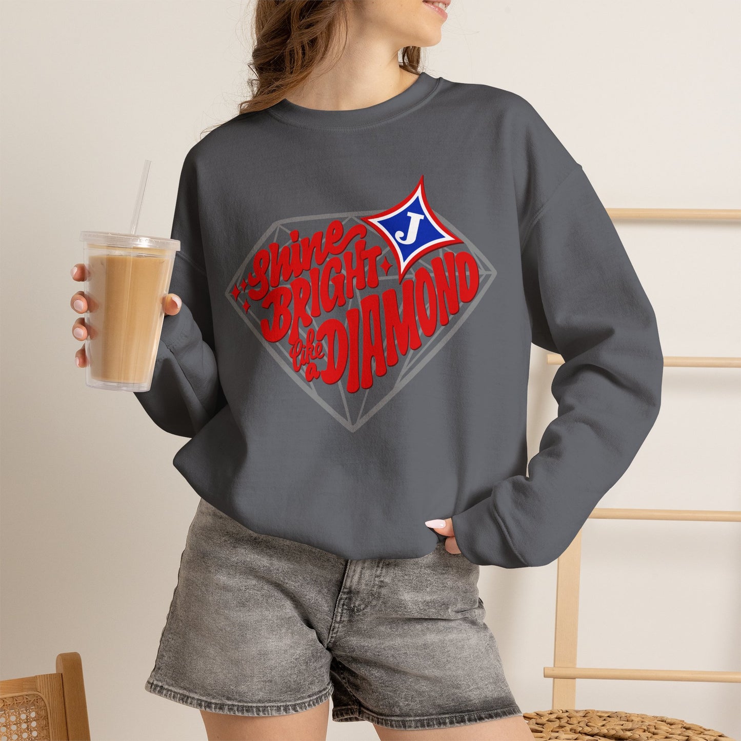 Shine Bright Like A Diamond Sweatshirt (Gildan)