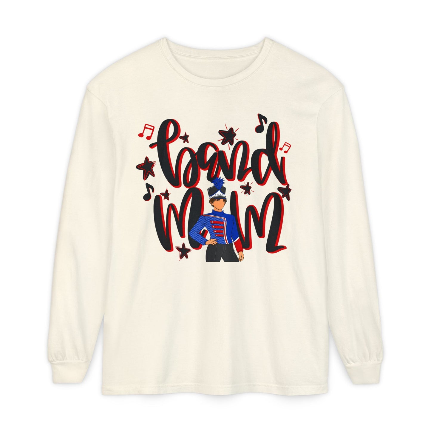 Band Mom Red Boy Long Sleeve Tee (Comfort Colors)