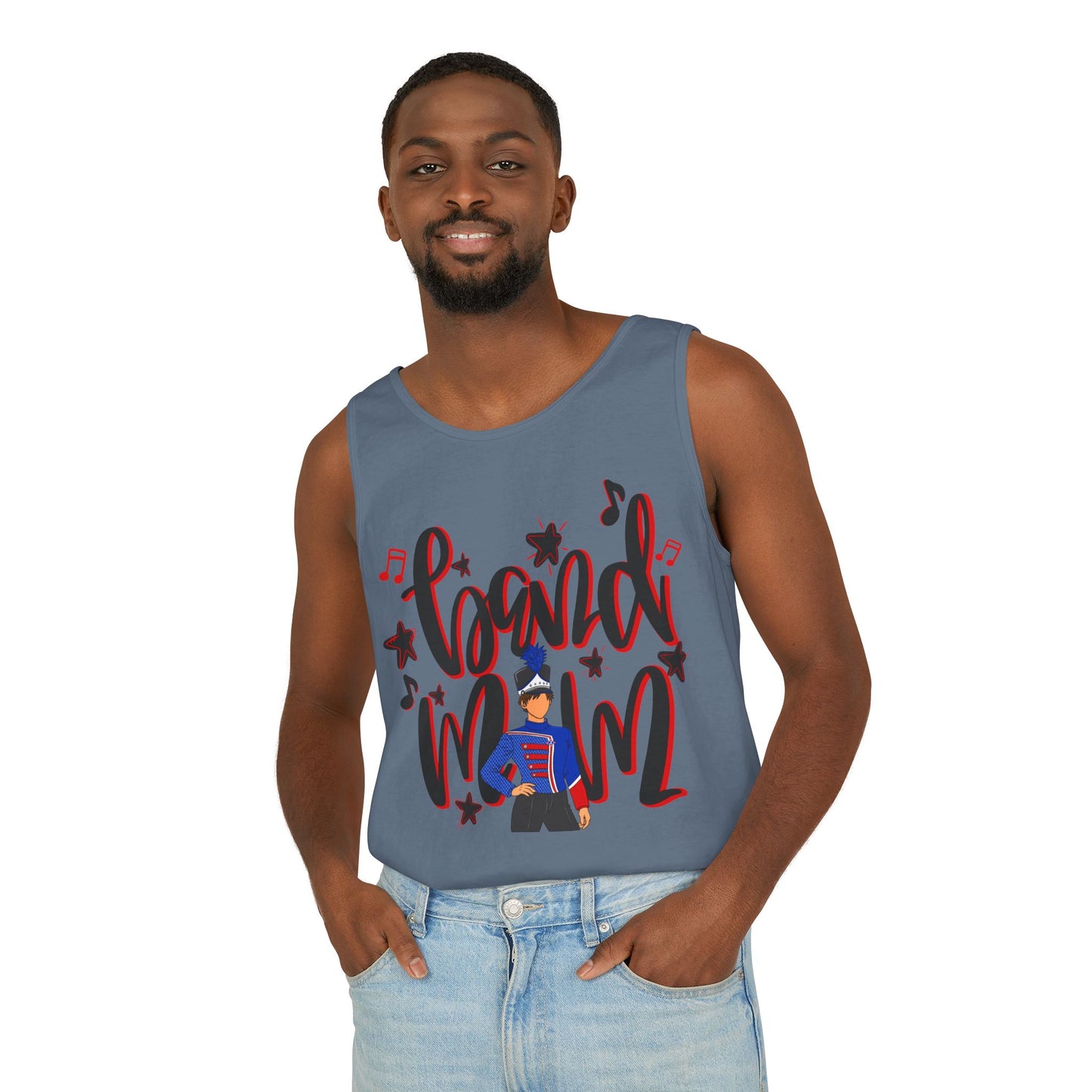 Band Mom Red Boy UnisexTank Top (Comfort Colors)