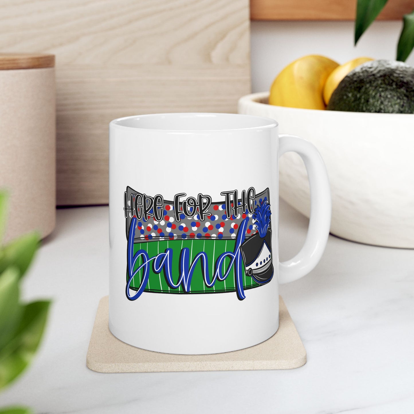 Here For The Band Ceramic Mug — 11oz & 15oz Coffee Cup