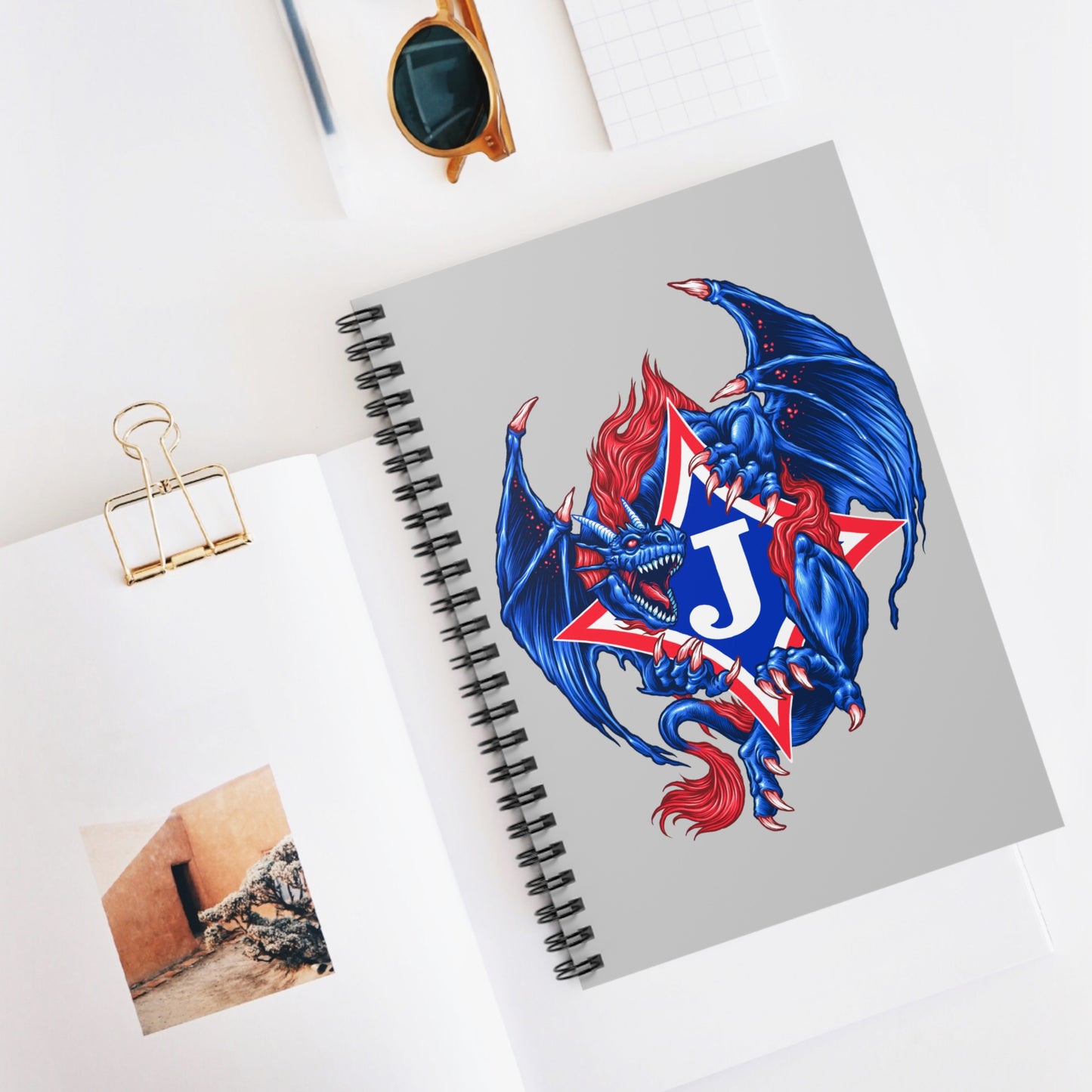 Exclusive Dragon J Spiral Notebook Ruled Journal