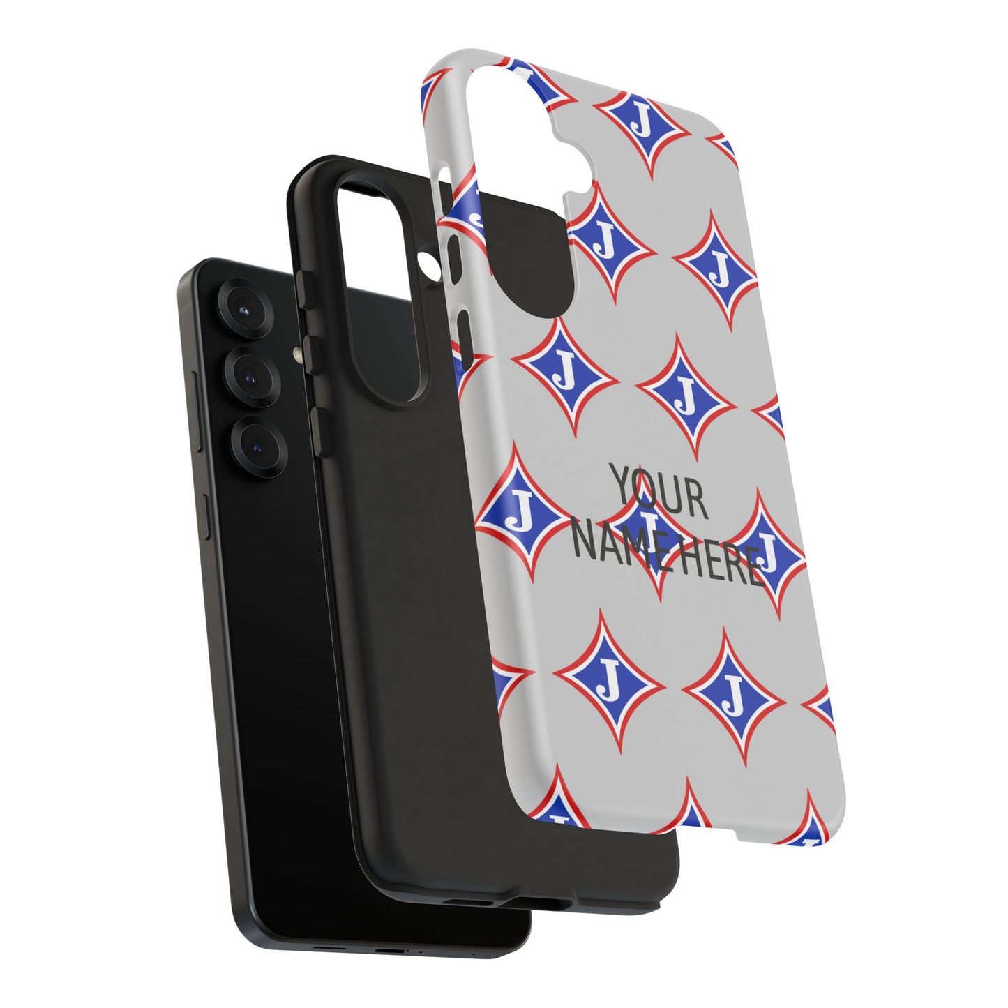 Jefferson J Diamond Personalized Tough Phone Case (Add Your Name)