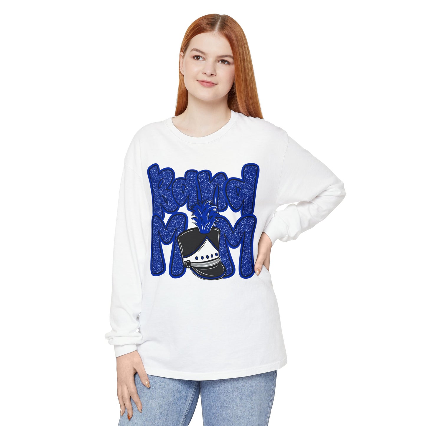 Band Mom Hat Long Sleeve Tee (Comfort Colors)