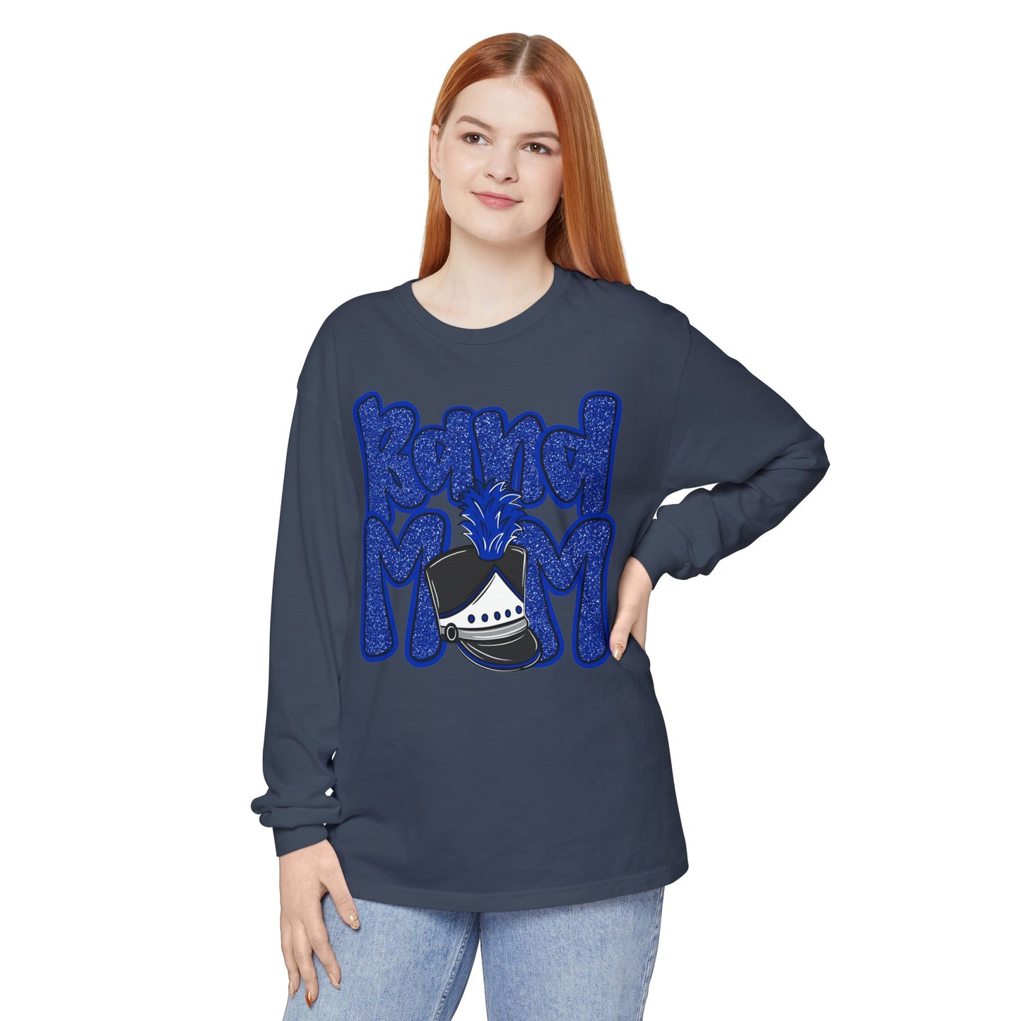 Band Mom Hat Long Sleeve Tee (Comfort Colors)