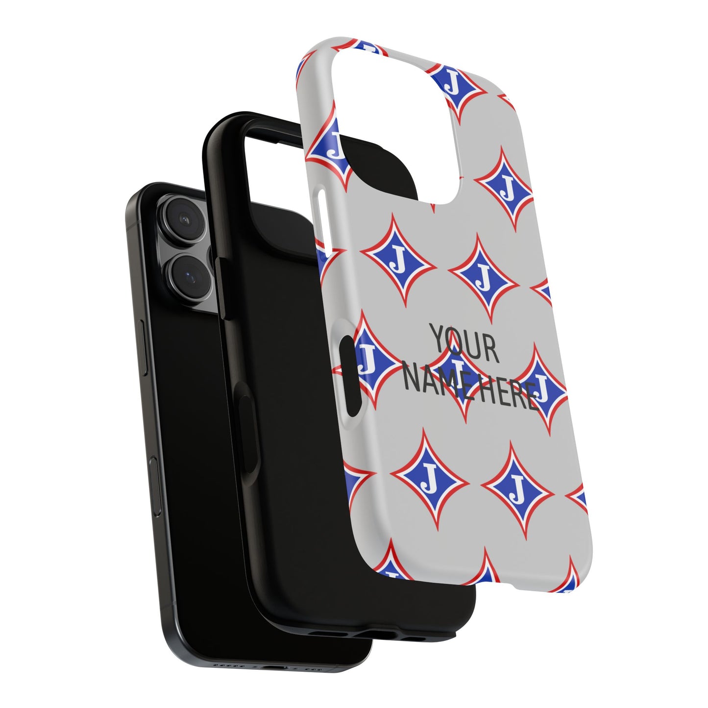 Jefferson J Diamond Personalized Tough Phone Case (Add Your Name)