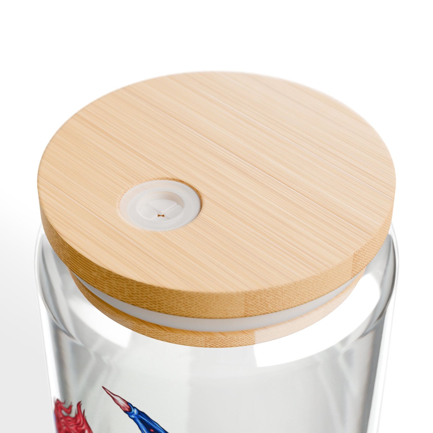 Exclusive Dragon J Sipper Glass — 16oz Reusable Tumbler with Bamboo Lid