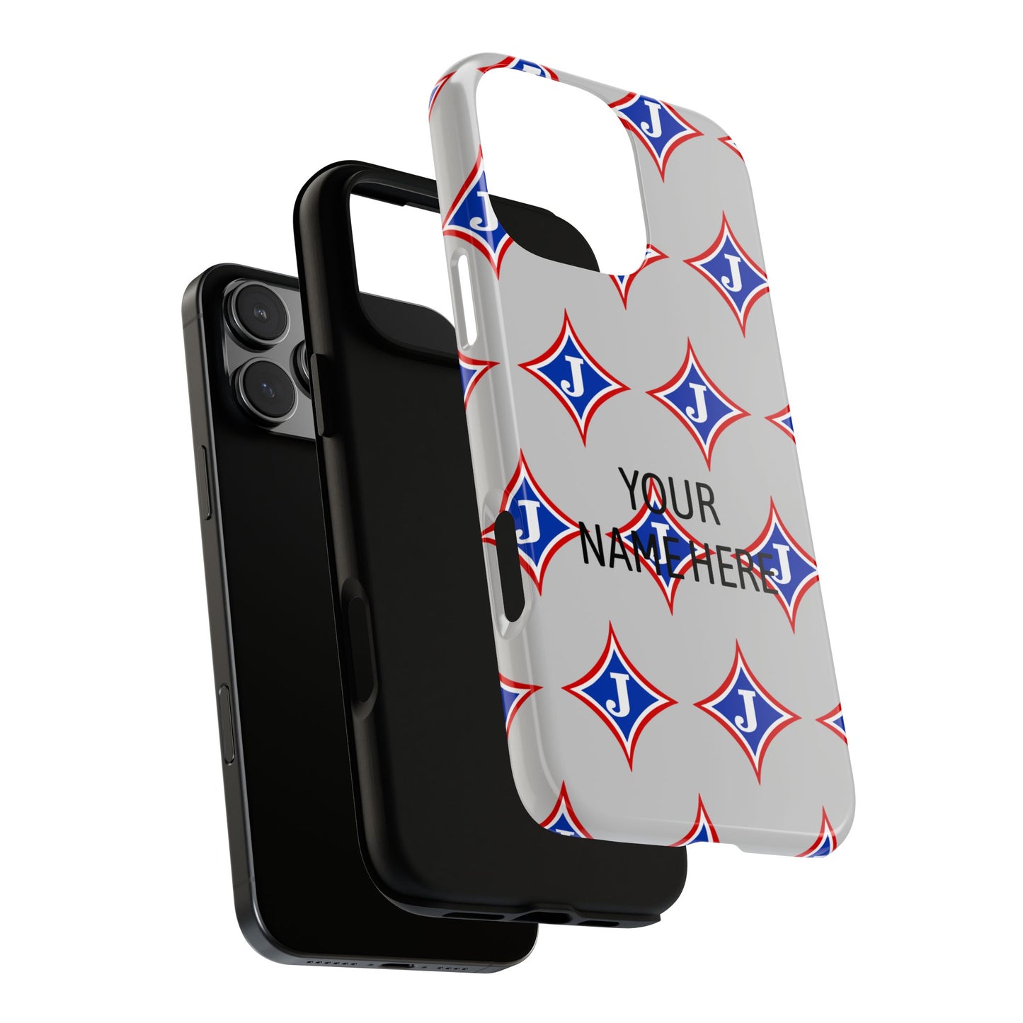 Jefferson J Diamond Personalized Tough Phone Case (Add Your Name)