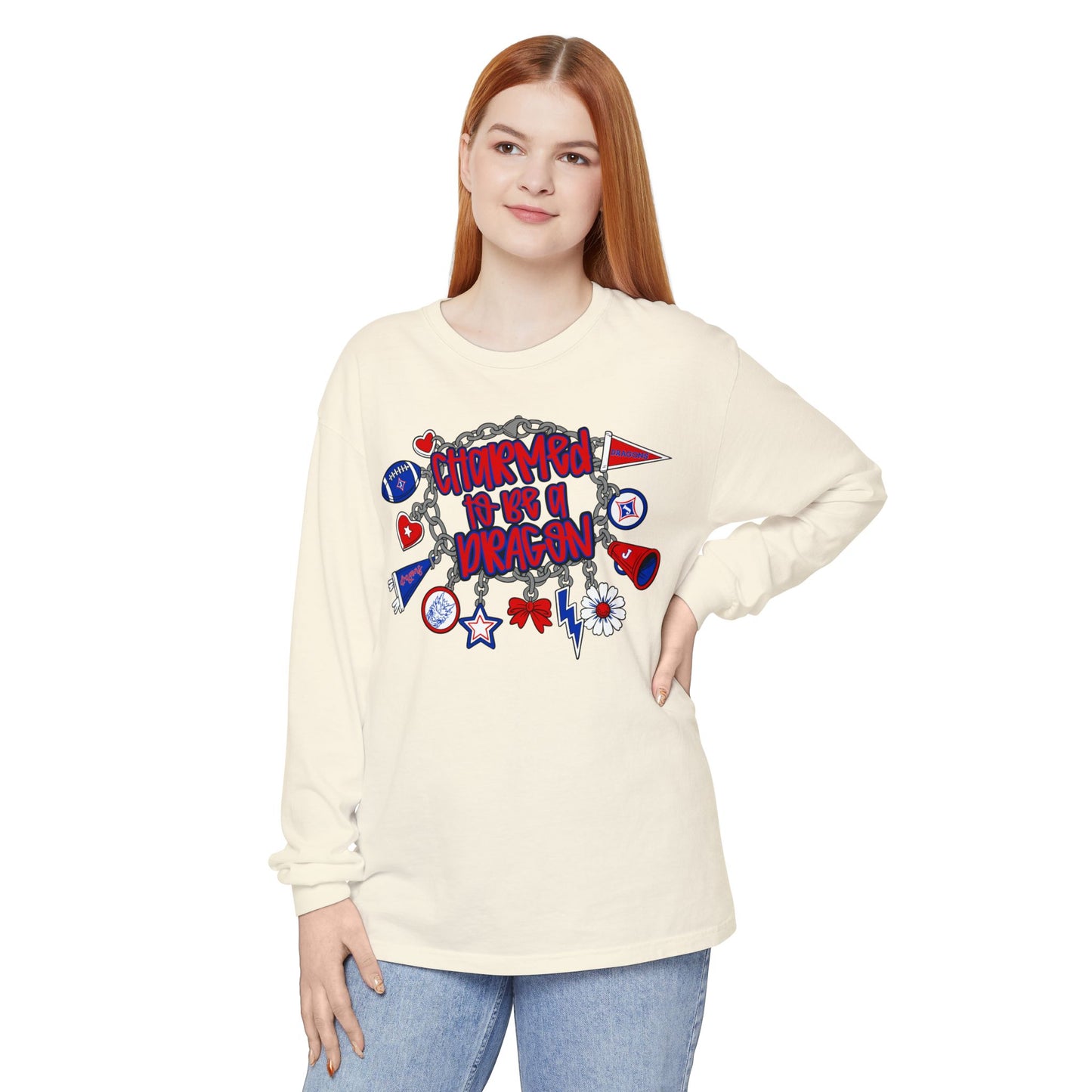 Charmed To Be A Dragon Long Sleeve Tee (Comfort Colors)