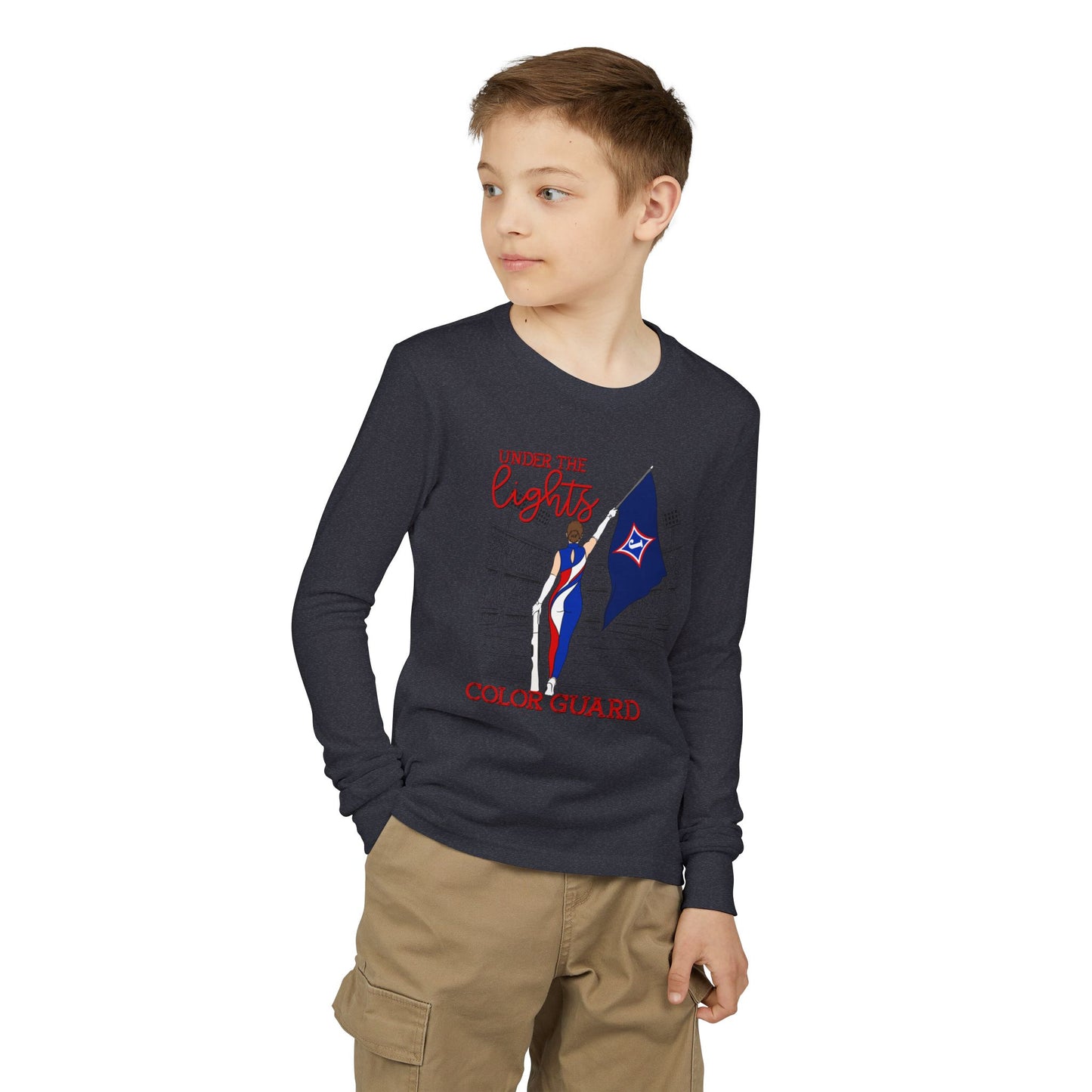 Under The Lights Color Guard Youth Long Sleeve Tee