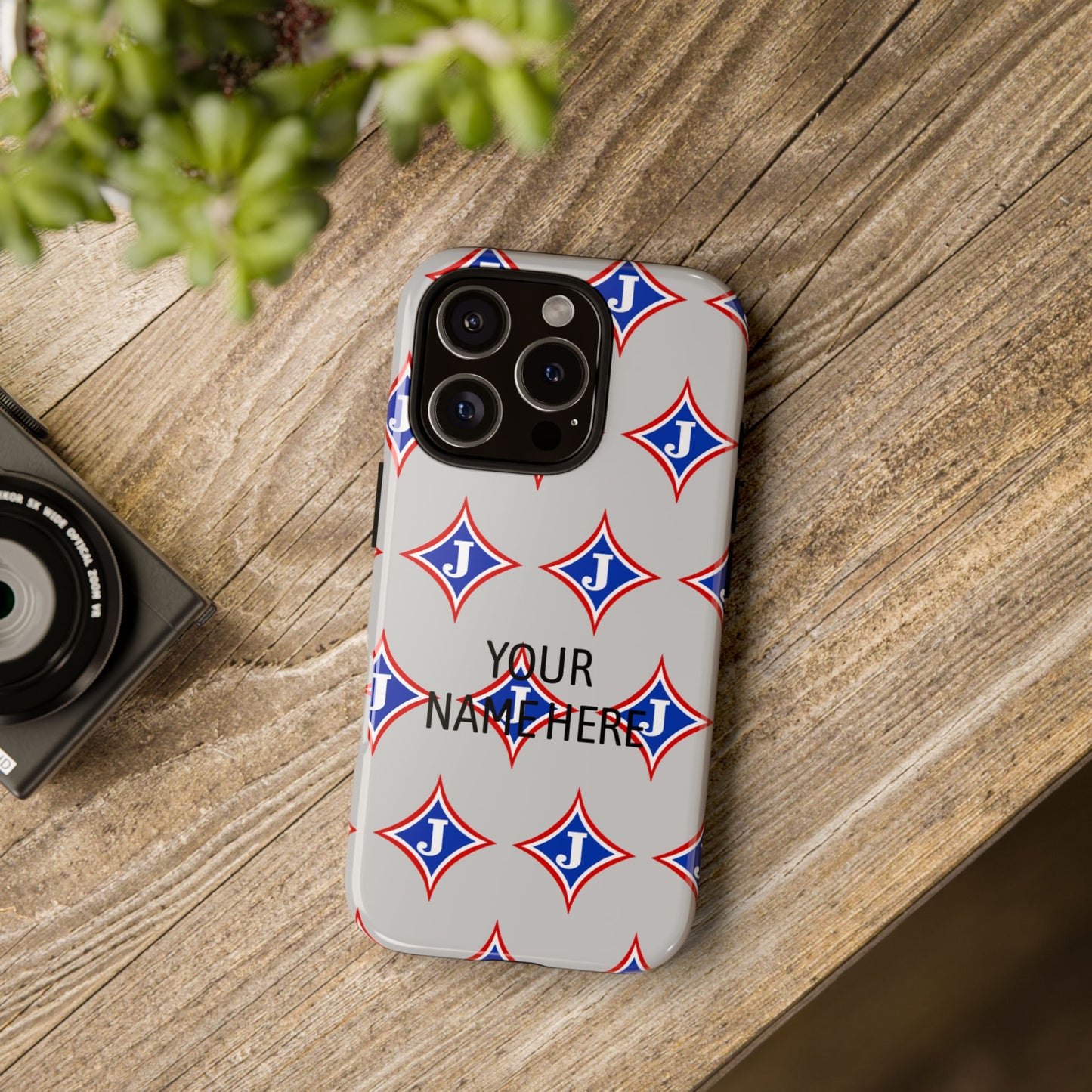 Jefferson J Diamond Personalized Tough Phone Case (Add Your Name)