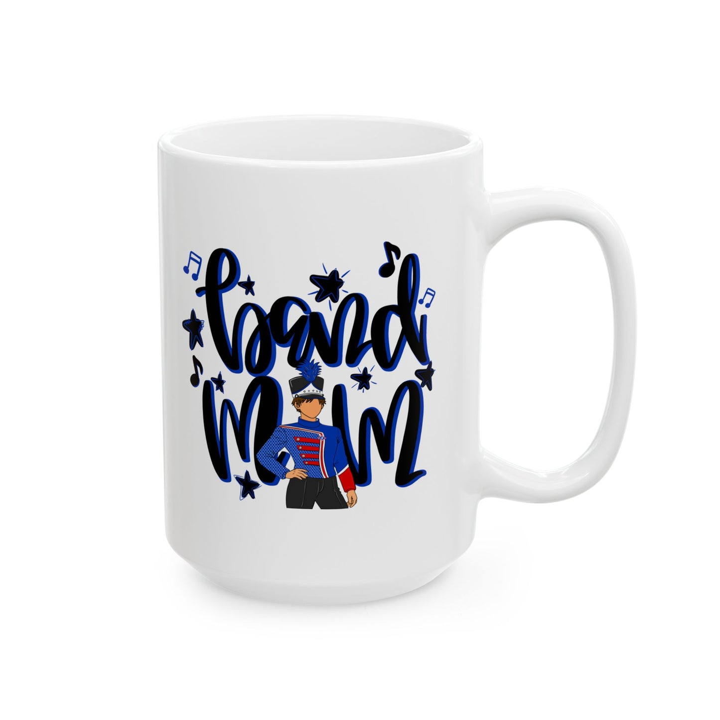 Band Mom Blue Boy Ceramic Mug — 11oz & 15oz Coffee Cup