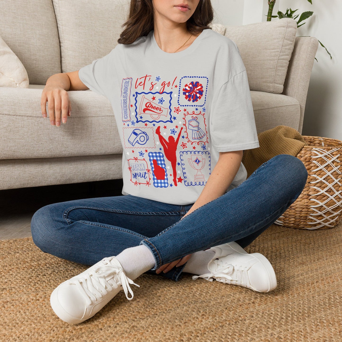 Cheer Icon Grid Short Sleeve Tee (Gildan)