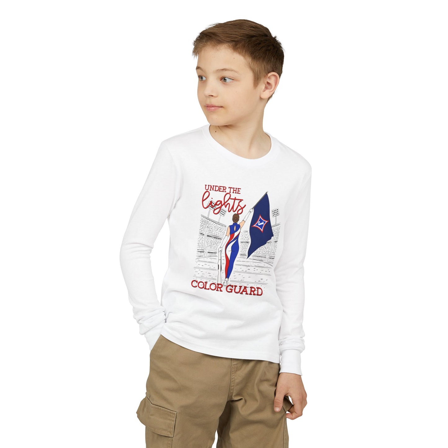 Under The Lights Color Guard Youth Long Sleeve Tee