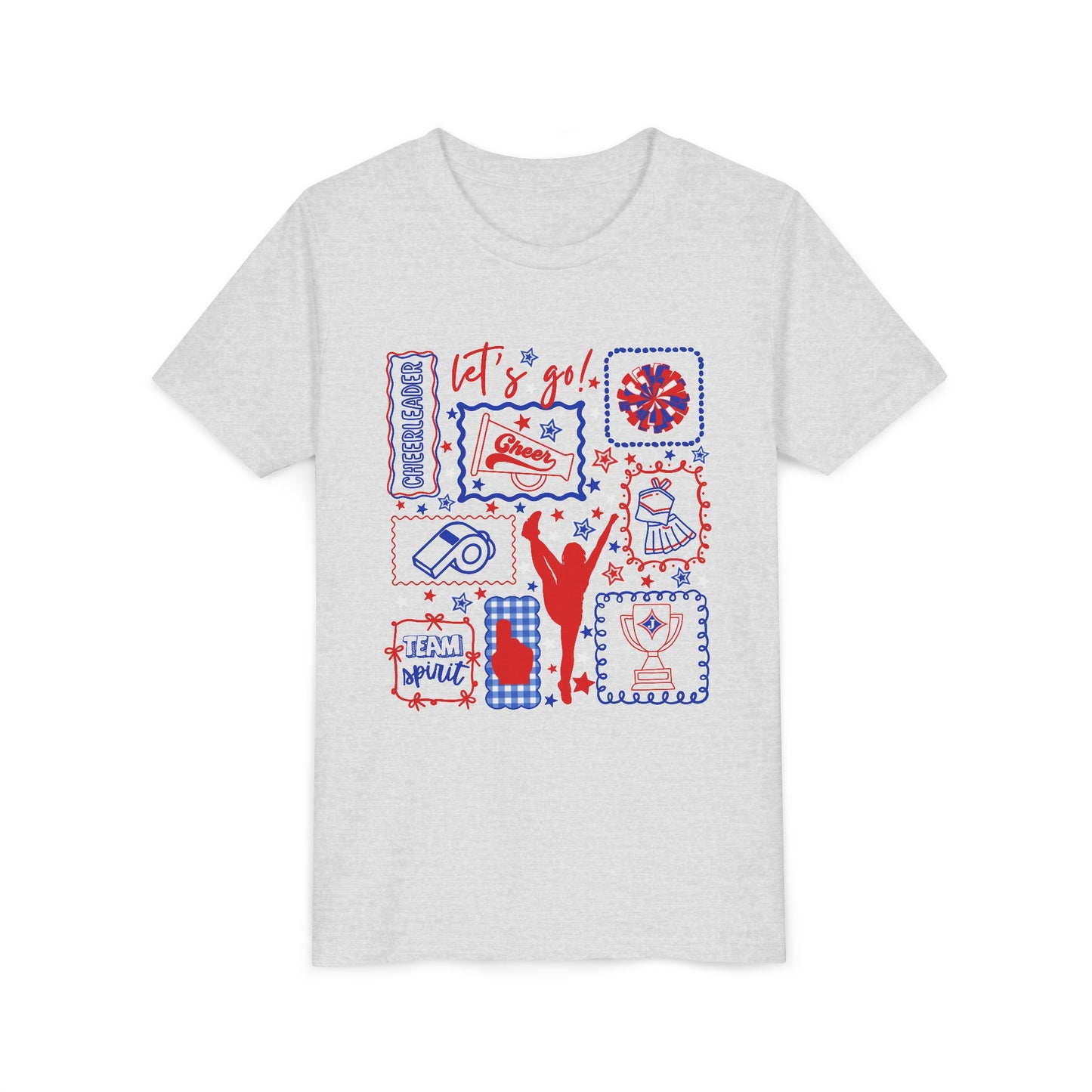 Cheer Icon Grid Youth Short Sleeve Tee